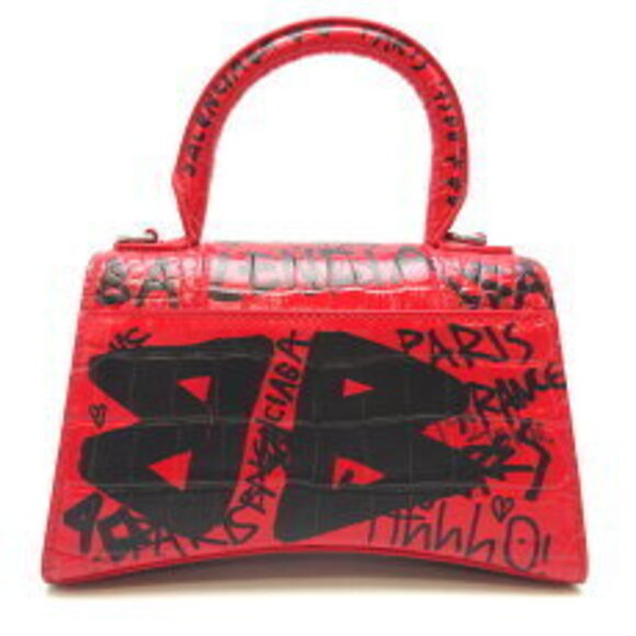 Balenciaga Handbags - Balenciaga Handbag XS Hourglass Red Leather